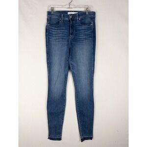 AYR Skinny The Riser Jeans Womens 32x32 Cut Off Faded Mid Rise Casual